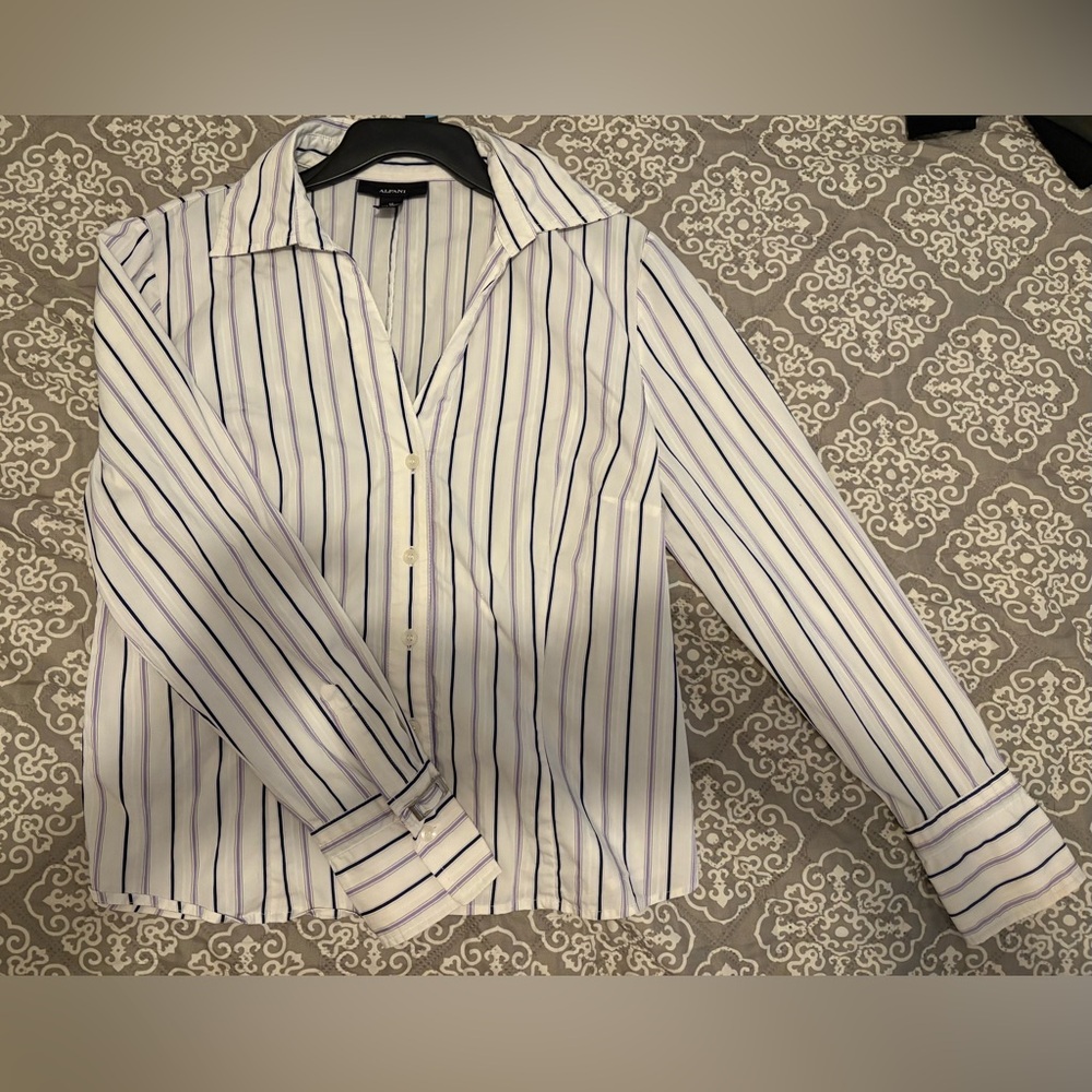 Alfani Striped Button-Up Shirt